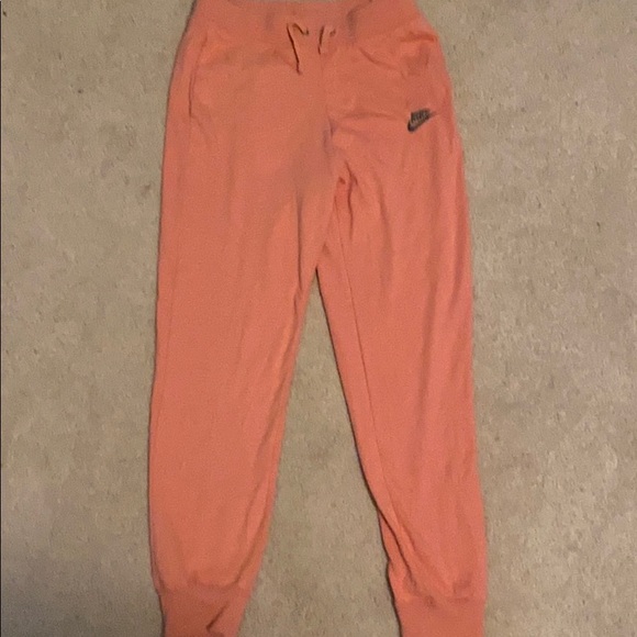 salmon nike sweatpants